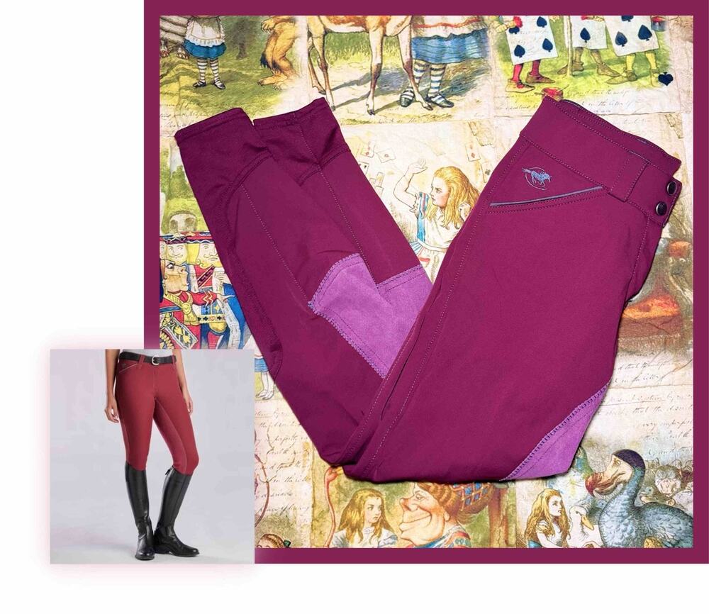 Smartpak Piper Evolution Suede Full Seat Riding Breeches Merlot 24R Equestrian